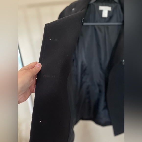 H&M double breasted black coat - Picture 6 of 6